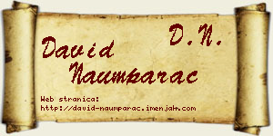 David Naumparac vizit kartica